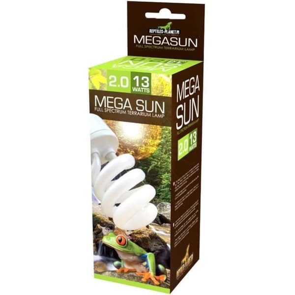 Belysning Mega Sun reptillampa UVA-UVB 20 - 13 W REPTILES-PLANET