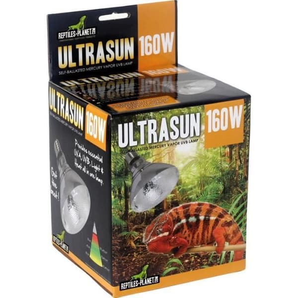 kvicksilverånga reptillampa UVA UVB Ultrasun 160w REPTILES-PLANET