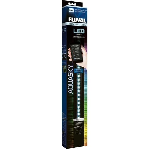 LED-belysningsrampe för sötvattensakvarium - FLUVAL - AquaSky - Med Bluetooth - 25W - 83-106,5 cm