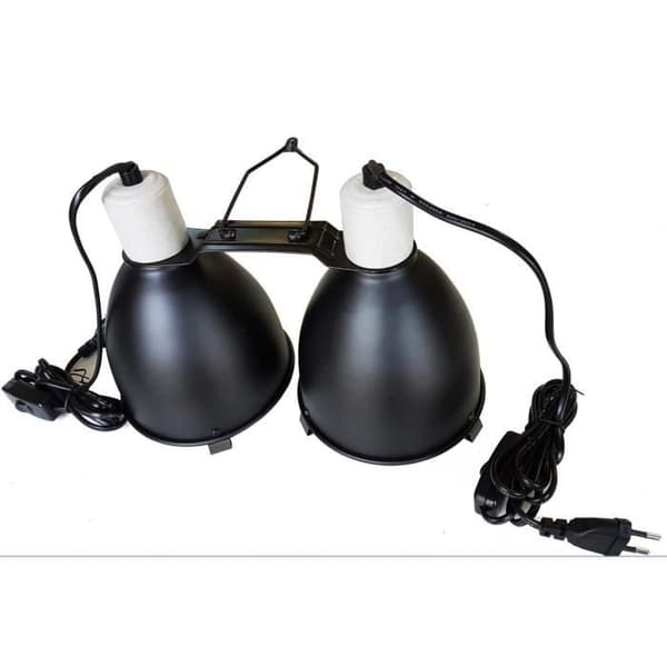 Twindome Double Ceramic lamphållare med reflektor (D16 x H19cm)