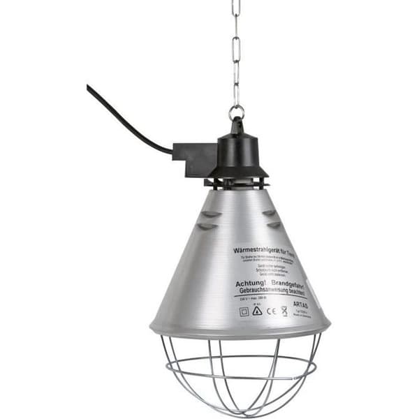 Värmelampsskydd - ARTAS - 21cm - 2,50m kabel - Aluminium - 6 ventilationsöppningar
