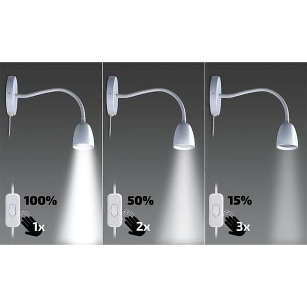 Solight A Mené Vägglampan, Dimmbar, 4w, 280lm, 3000k, Den Vita Lösningen, Tändande, Led-belysning, Inomhus, Wo54-w