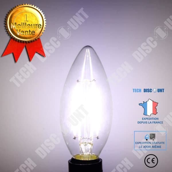 TD® E14 2W tippade glödlampor Mjuk ljuseffektivitet Energibesparande