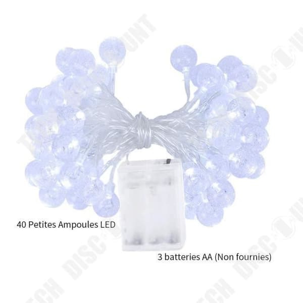 TD® Bubble Ball LED Fairy Lights, 40 lampor Strängljusdekoration för julbröllopsfest kväll födelsedag