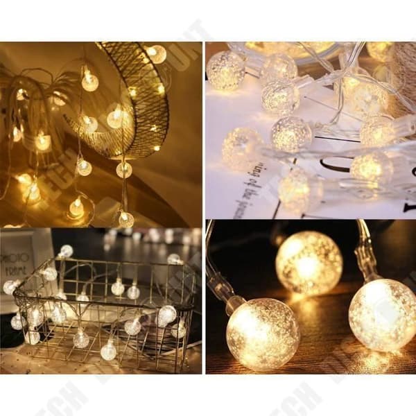 TD® Bubble Ball LED Fairy Lights, 40 lampor Strängljusdekoration för julbröllopsfest kväll födelsedag