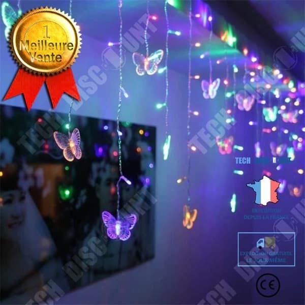 TD® Multicolor Butterfly String Lights LED Fairy Lights Belysning Dekoration Gardinljus för festivaljul