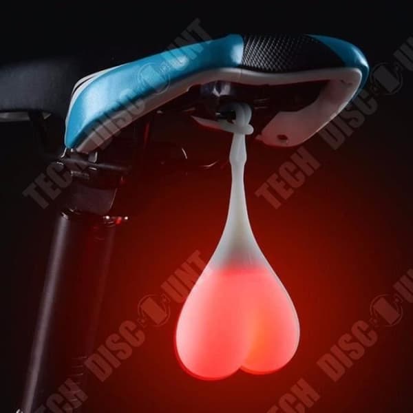 TD® Cykelbakljus Hjärtformat rött varningsljus Silikonhängande LED Nattljus Lätt cykelryggsäck Bakljus