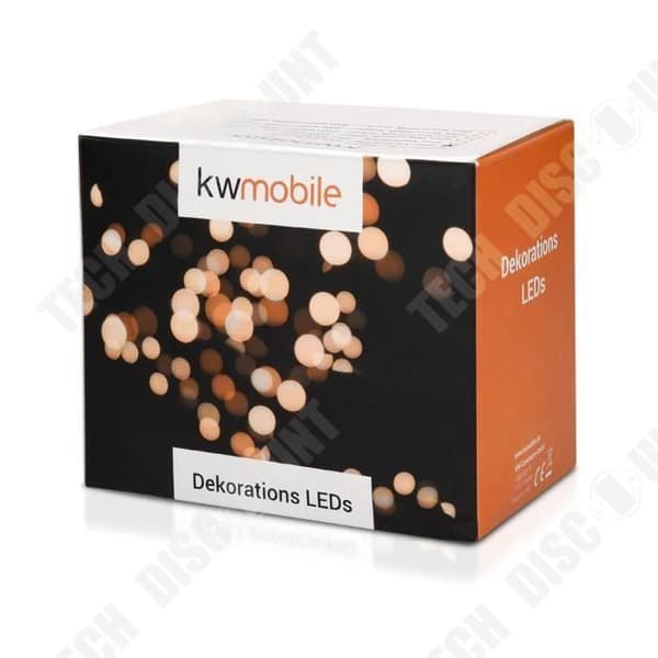 TD® LED 10m - Koppartråd med fjärrkontroll 8 justerbara ljuslägen - 100 flerfärgade LED-lampor inomhus