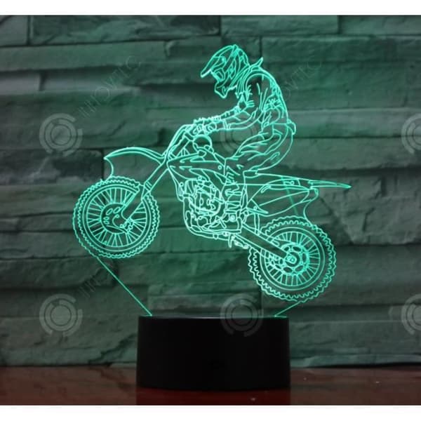 INN Nytt 3D-segelbåts-USB-nattljus för Colorful Touch LED Visual Light 3D-present