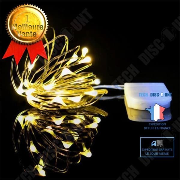 TD® Silver Wire Fairy Lights LED String Lights Christmas Fairy Lights - Modell: Vit 1M 10LED