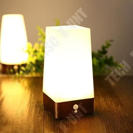 TD® trådlös LED-sängbordslampa PIR-rörelsesensor Hallbordslampa LED-nattlampor