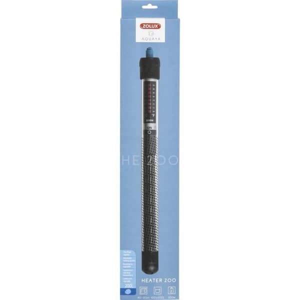 Akvariumvärmare - Zolux - Värmare 200 - 200 W - Längd 32 cm - För exotiska fiskar