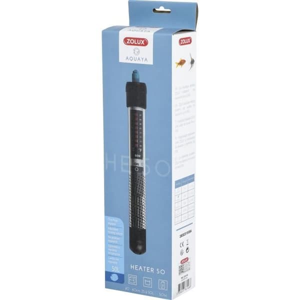 Aquariumuppvärmning - Zolux - Värmare 50 - 50 W - 23 cm - För exotiska fiskar