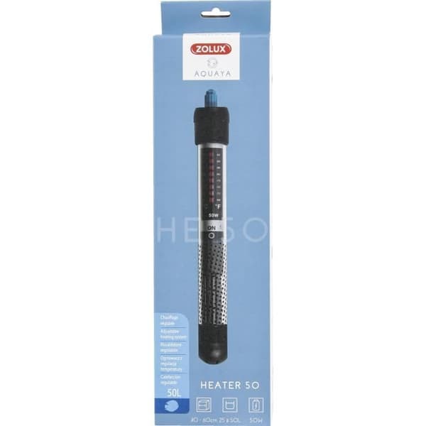 Aquariumuppvärmning - Zolux - Värmare 50 - 50 W - 23 cm - För exotiska fiskar