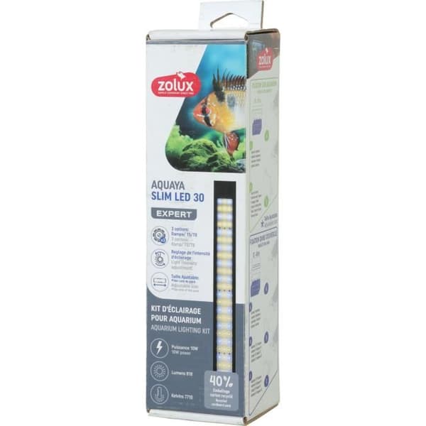 Belysningsrampe - Zolux - Slim LED dimbar - Justerbar och anpassningsbar som ersättning för en T8 eller T5 lysrör - 30 cm