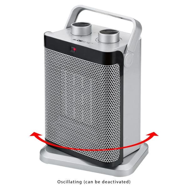 Extra värmare - Clatronic - HL 3631 - Keramik - 1000/1500 watt - Grå