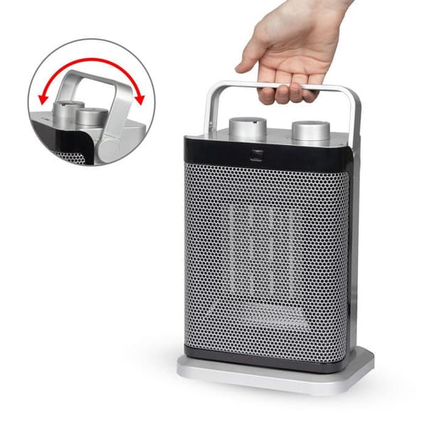 Extra värmare - Clatronic - HL 3631 - Keramik - 1000/1500 watt - Grå