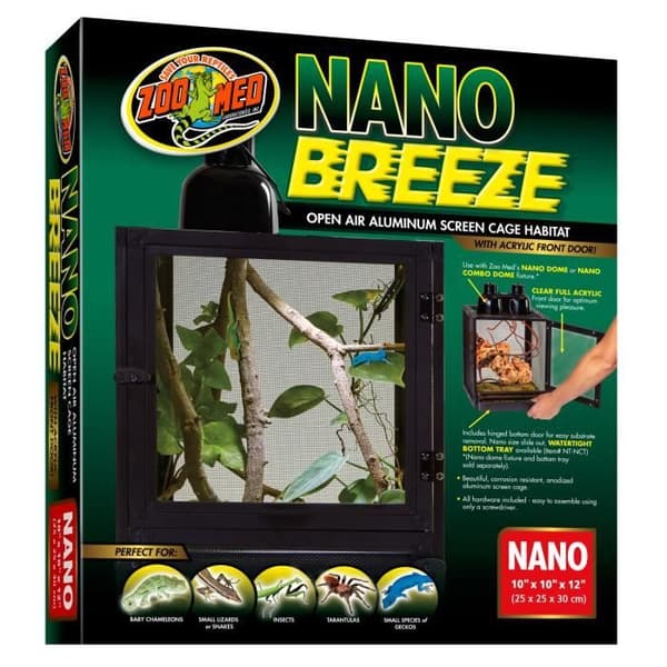 Nano Breeze Terrarium 25x25x30 - Zoomad - Reptil - Glas - Rektangulär