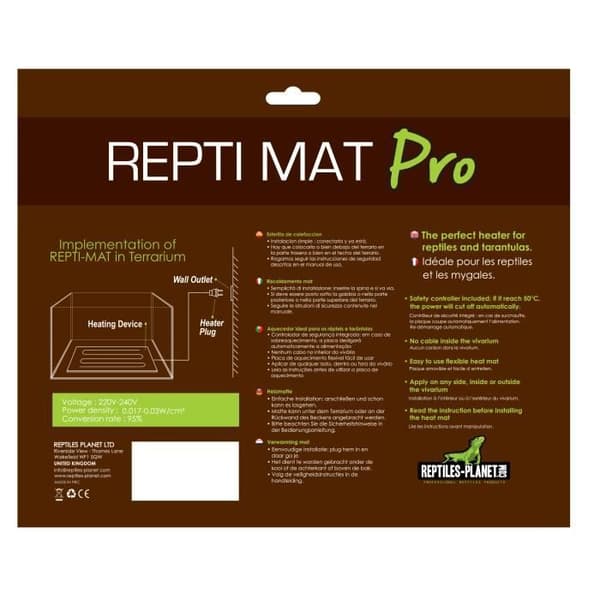 Värmematta - REPTILES PLANET - Repti Mat Pro - 8 W - 15x20 cm - PVC
