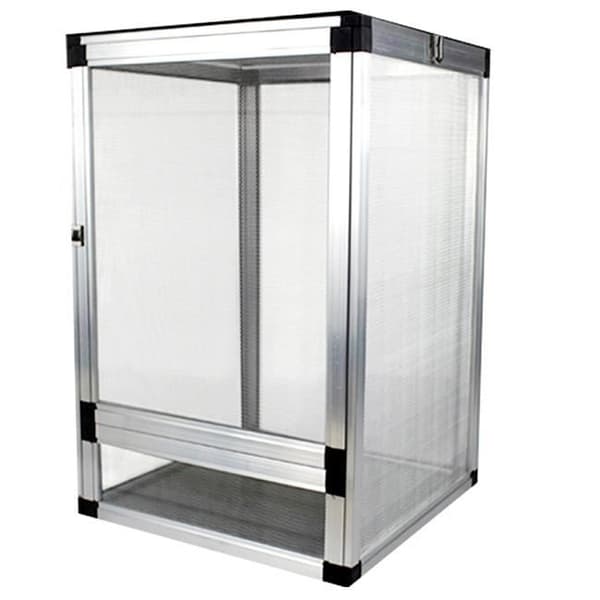 Reptiles-Planet Anodiserad aluminiumnätterrarium för kameleonter fjärilar bönsyrsa pinn insekter M 43x43x66 cm