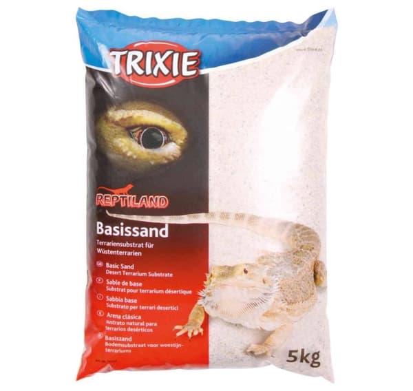 Grundsand til ørkenterrarier, 5 kg, hvid