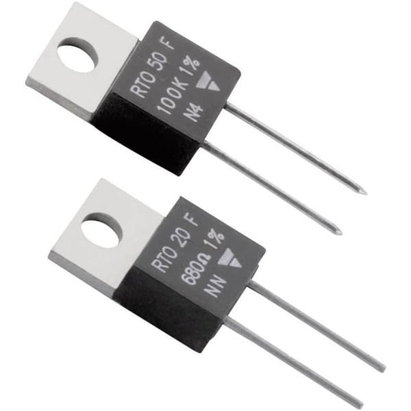 Vishay RTO 50 F-100 Höglastmotstånd 100 Ω Axial hållmonterade TO-220 50 W 1 % 1 st