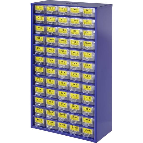420190 Metallfilmsmotstånd sortiment Axial hållmonterade 0.25 W 1 % 1 set