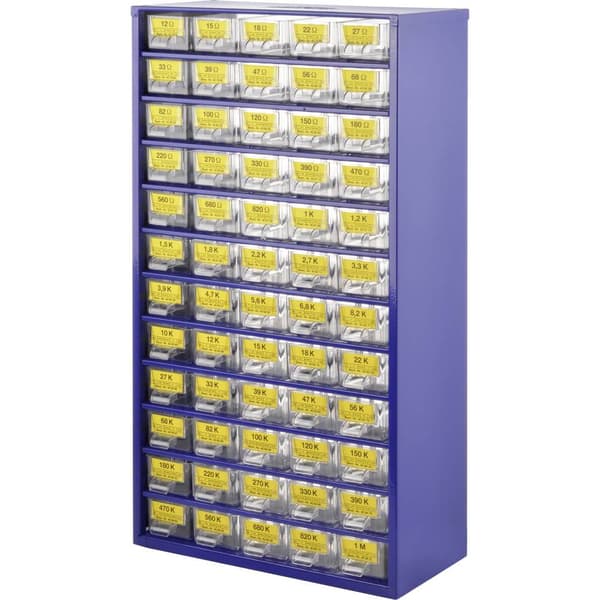 419125 Metallfilmsmotstånd sortiment Axial hållmonterade 0.25 W 1 % 1 set
