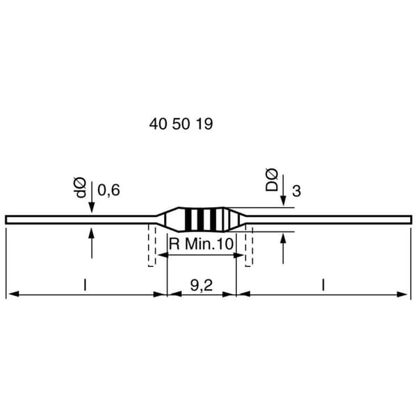Weltron Kolytskiktsmotstånd 1 kΩ Axial hållmonterade 0411 0.5 W 5 % 1000 st