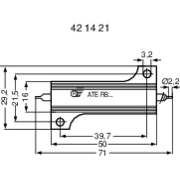 ATE Electronics RB50/0.1 Höglastmotstånd 0.1 Ω Axial hållmonterade 50 W 5 % 1 st