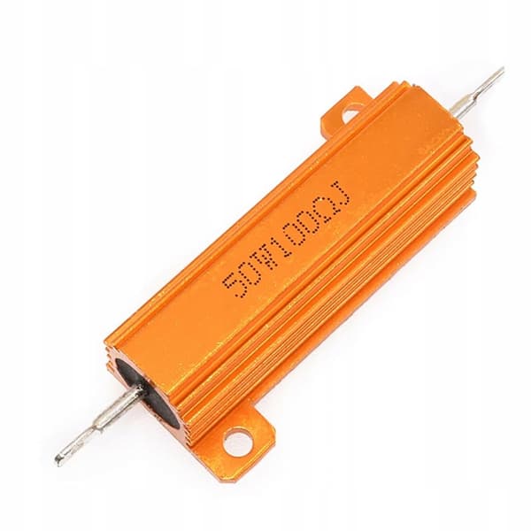 Trådviklet modstand med køleplade 50W 8 ohm