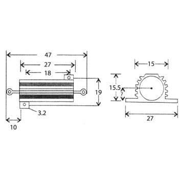 VELLEMAN RESISTOR 25W 4E7