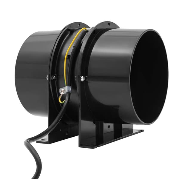 Axial ekstraktor ventilator, 45dB støjniveau, IP44 beskyttelsesklasse, 1,5m kabel,sort