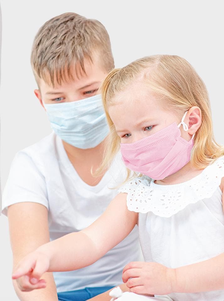 50-Pack - Munskydd Barn - CE Märkt - Skydd Mun - Mask Skyddsmask