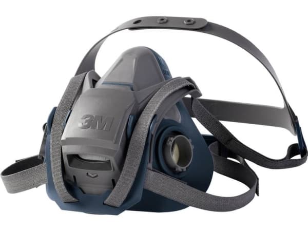 3M 70071668142, Halvmask, andningsskydd, Luftrenande andningsmask, Bygge, Industriellt underhåll, Svart, Silikon