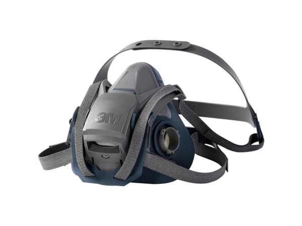 3M 70071668142, Halvmask, andningsskydd, Luftrenande andningsmask, Bygge, Industriellt underhåll, Svart, Silikon