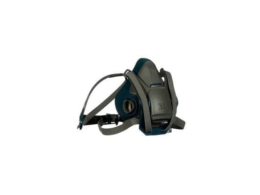 3M 70071668142, Halvmask, andningsskydd, Luftrenande andningsmask, Bygge, Industriellt underhåll, Svart, Silikon