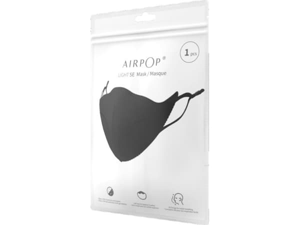 AirPOP Beskyttelsesmaske LIGHT SE svart/svart