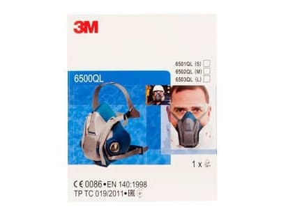 3M 70071668159, Halvmask, andningsskydd, Luftrenande andningsmask, Turkosblå, Silikon