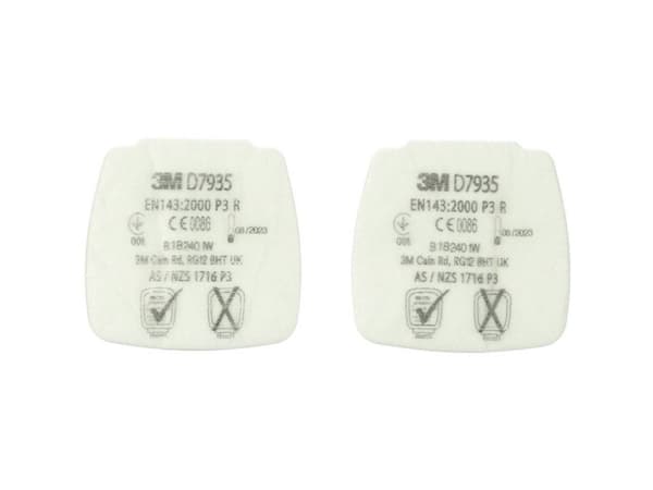 3M D7935, Pienhiukkassuodatin, 4 kpl, Harmaa, Harmaa