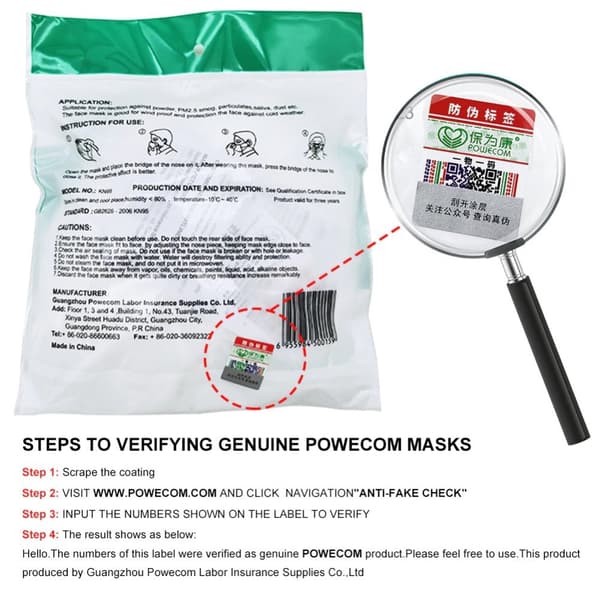 Munskydd FFP2 / KN95 FDA-godkänd - 30st