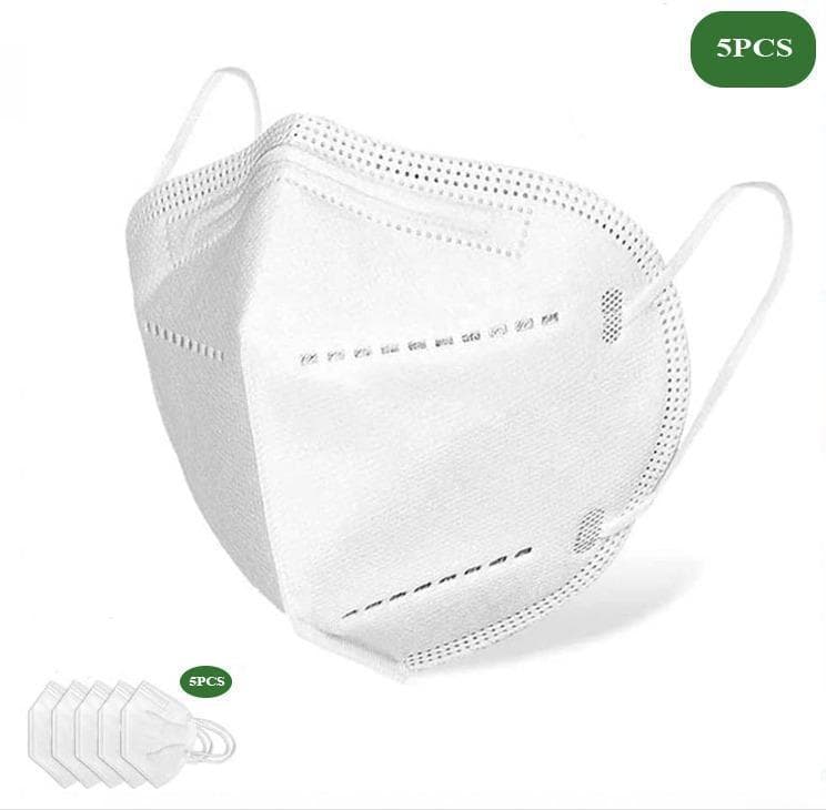 Munskydd / Skyddsmask KN95 FFP2 FDA godkänd Vit, 5 Pack!