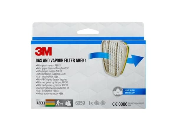 3M 7100141697, Gass- og damppatron, 2 stykker, Grå