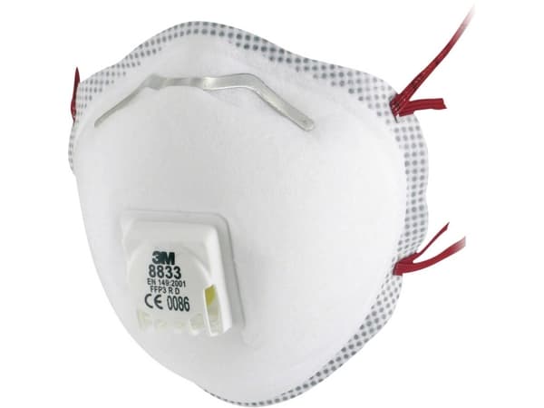 3M 8833 Finstøvmaske med ventil FFP3 (10 stk.)