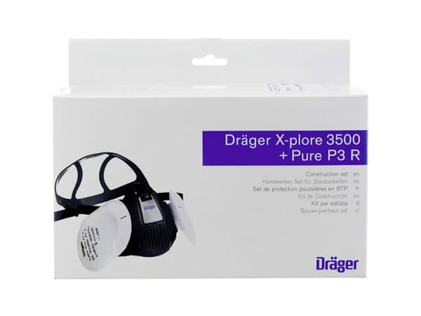 Dräger åndedrettsvern halvmaske håndsett X-plore 3500 + 2x FilterPure P3 (R56960)