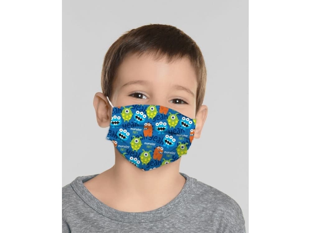 Omega Children's Reusable Protective Mask Worms 100% Cotton