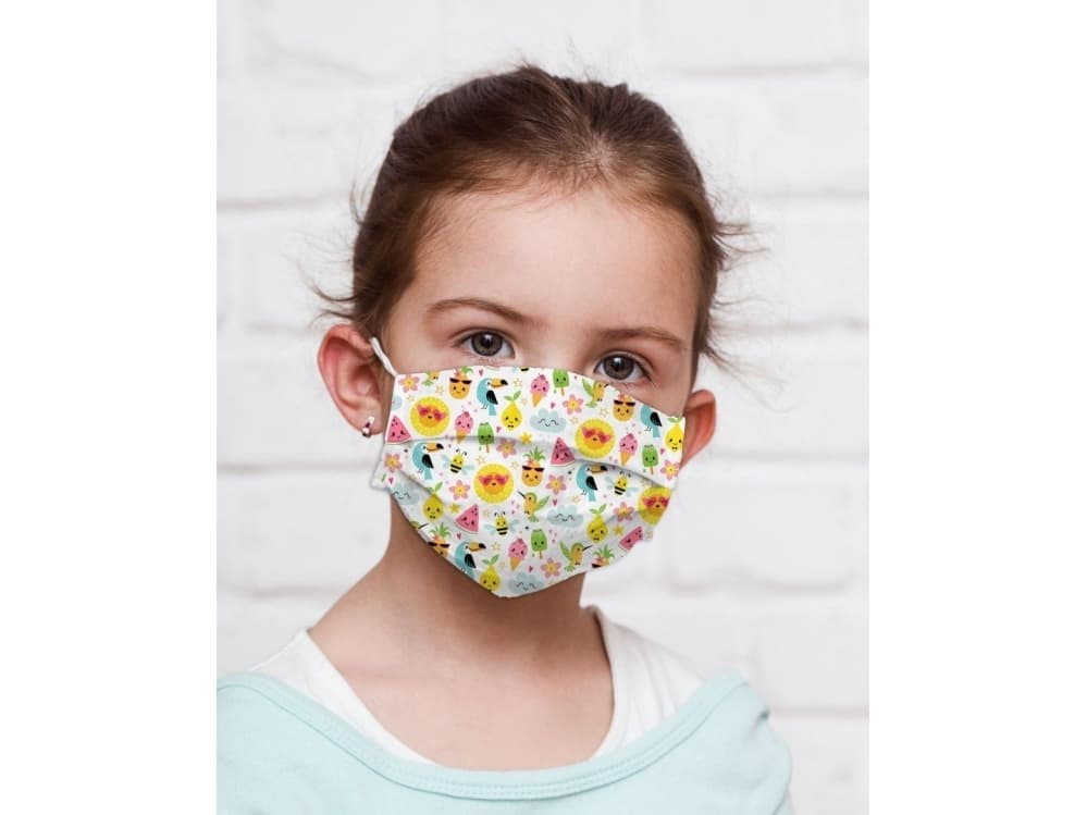 Omega Children's Reusable Protective Mask Pineapple 100% Cotton