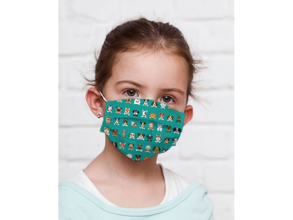 Omega Children's Reusable Protective Mask Dogs 100% Cotton