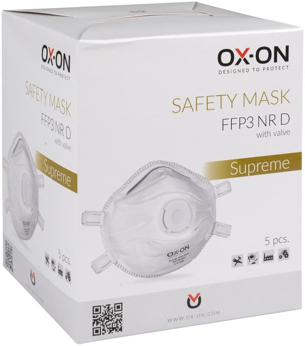 Andningsskydd OX-ON FFP3 m ventil 5/fp