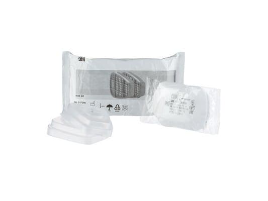3M 7100140666, Partikkelfilter, 2 stykker, A2, P2, Brun, 3M Series 6000, 7000, CE Mark 0086